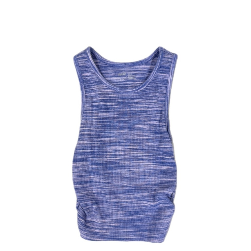 Aerie Striped Ruched Side Crop Tank